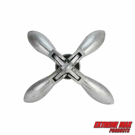 Extreme Max Extreme Max 3006.6666 BoatTector Galvanized Folding/Grapnel Anchor - 9 lbs. 3006.6666
